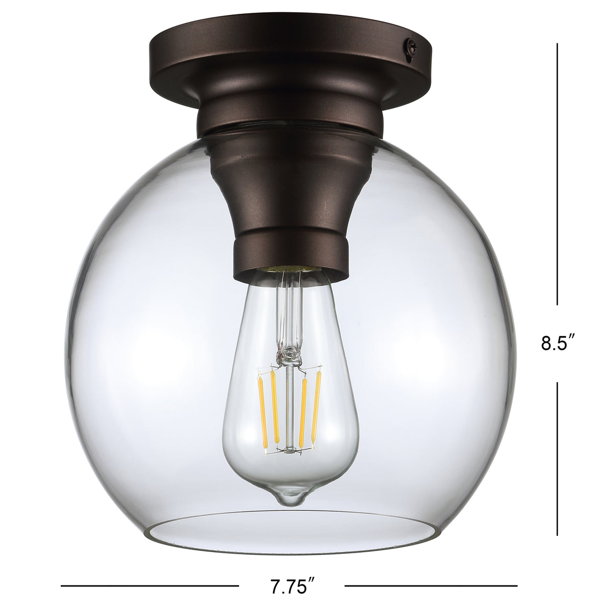 Yosemite 7.75" Glass/Metal LED Flush Mount