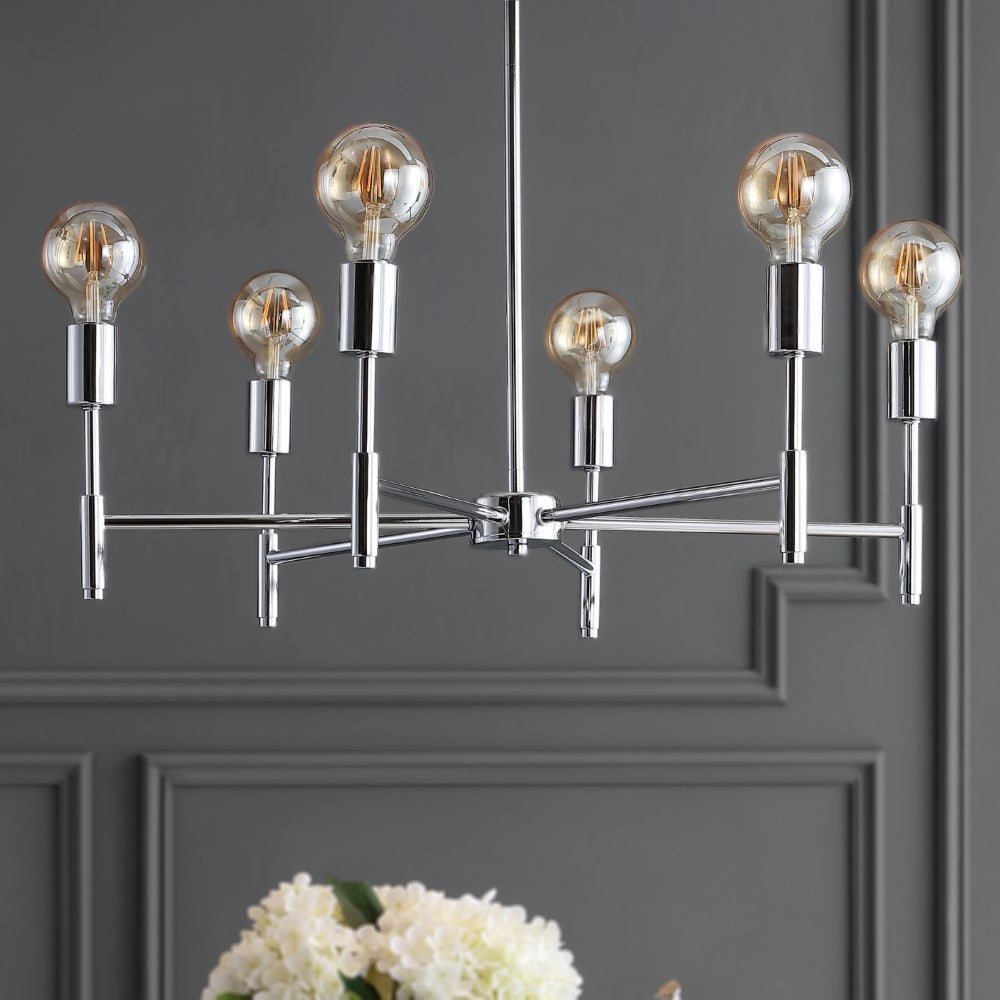 Shasta 28.5" Adjustable Height Metal LED Chandelier