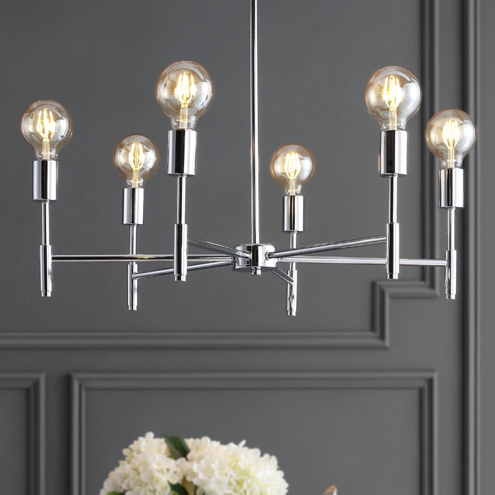 Shasta 28.5" Adjustable Height Metal LED Chandelier