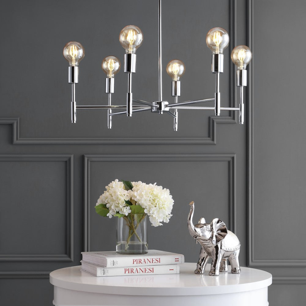 Shasta 28.5" Adjustable Height Metal LED Chandelier