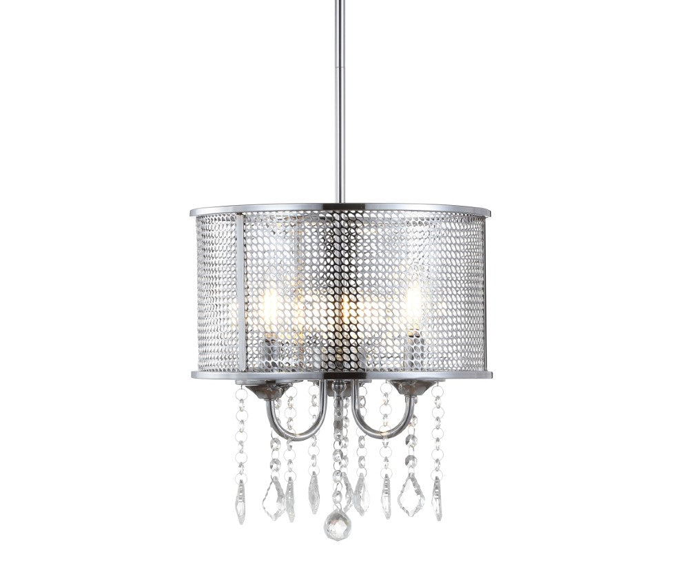 Mingle 13" Metal/Crystal Adjustable LED Drop Chandelier