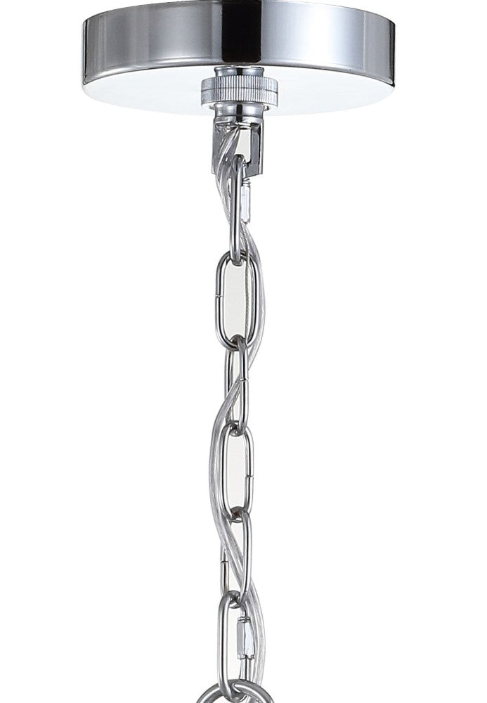 Phoenix 17" Metal/Crystal Adjustable LED Drop Chandelier
