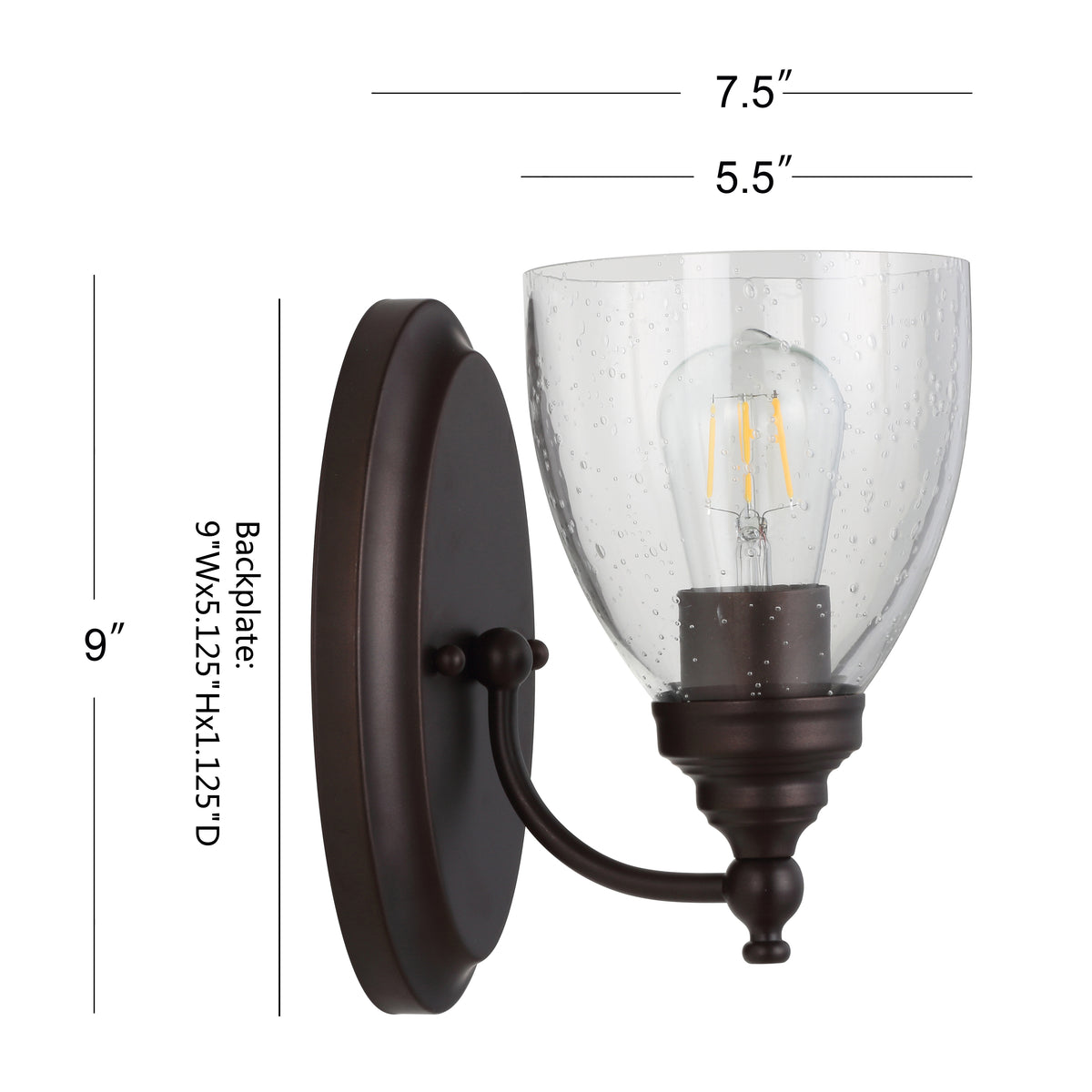 Hosta Metal/Glass LED Vanity