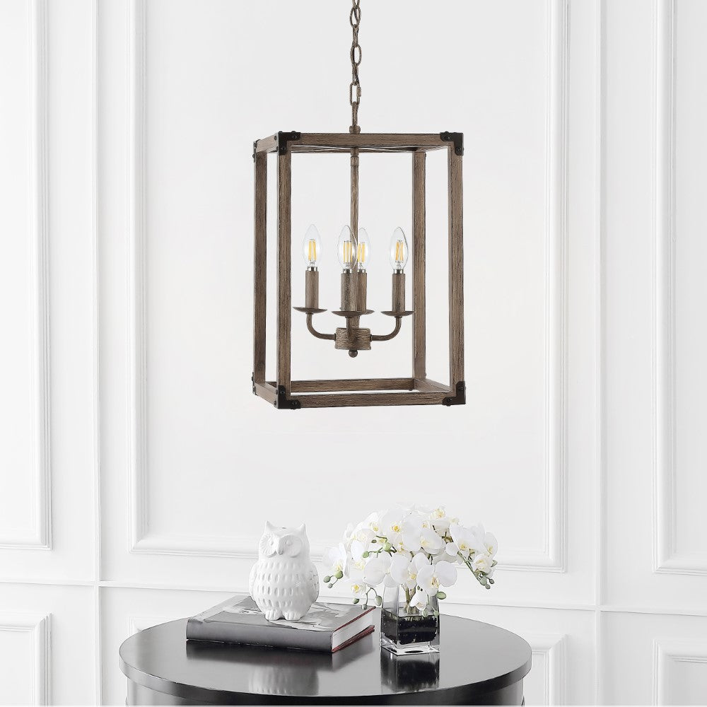 Breakneck Adjustable Iron Rustic Farmhouse LED Pendant