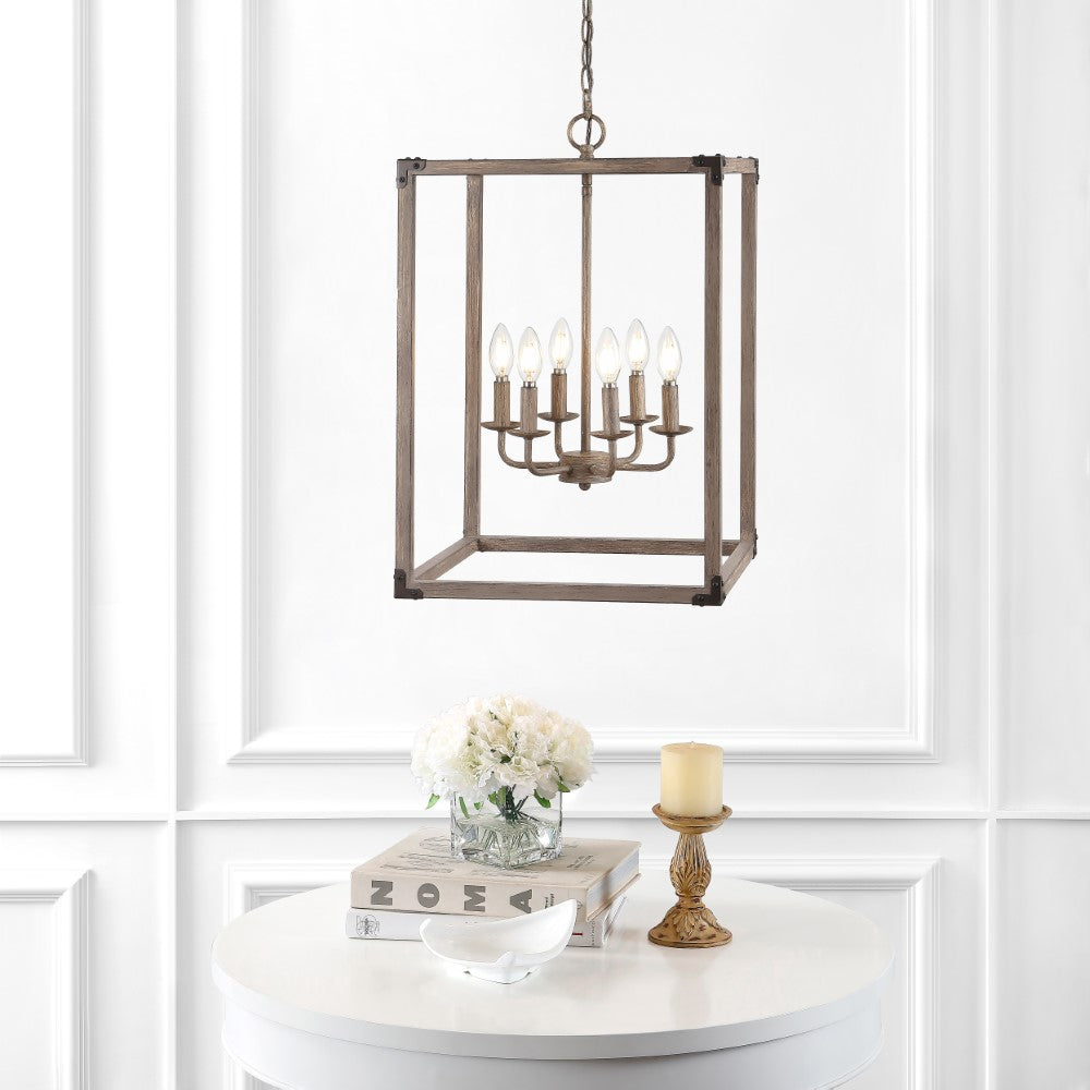 Breakneck Adjustable Iron Rustic Farmhouse LED Pendant