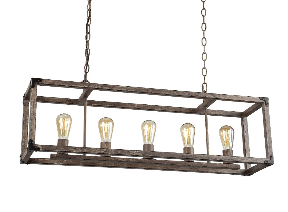 Breakneck 8.13" Adjustable Iron Rustic Farmhouse LED Pendant