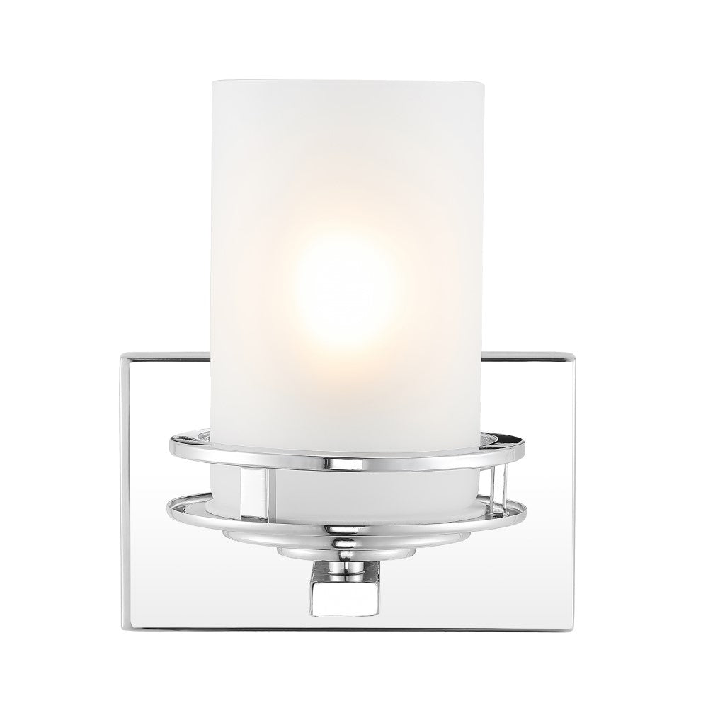 Tyrone Metal/Frosted Glass Contemporary Glam LED Vanity Light