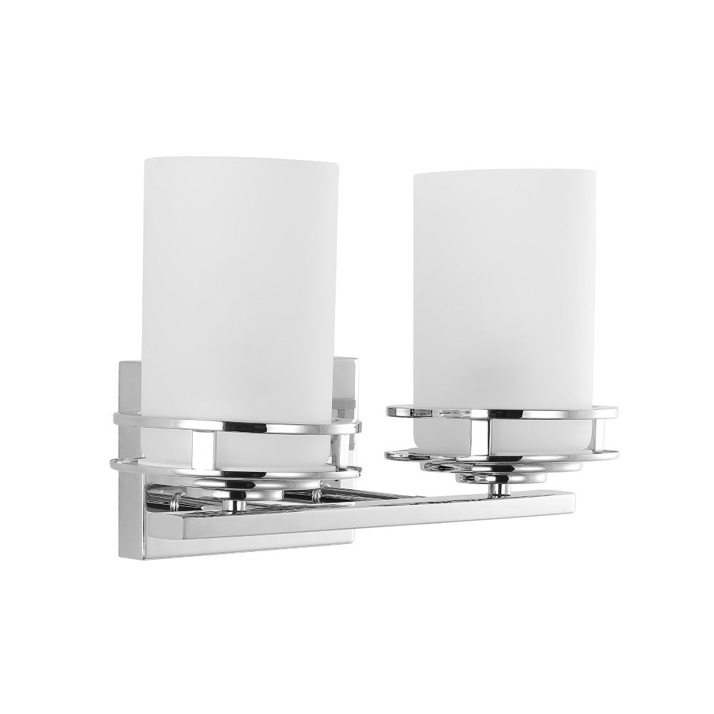 Tyrone Metal/Frosted Glass Contemporary Glam LED Vanity Light