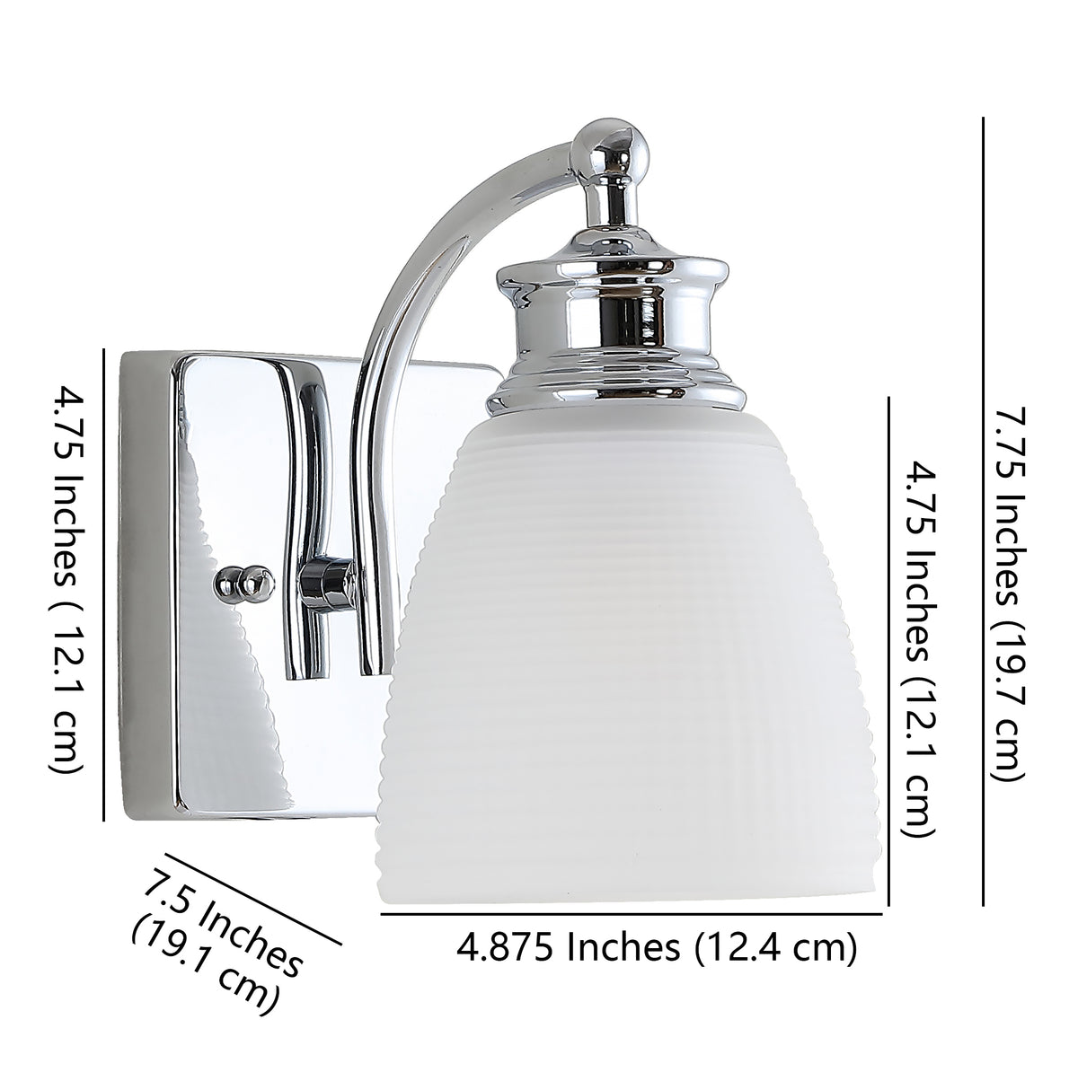 Wak Metal/Glass Contemporary Modern LED Vanity Light