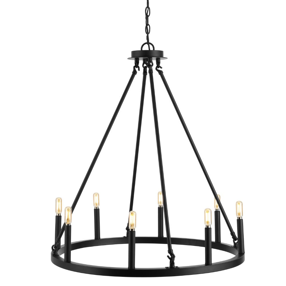 Ken Ring 28" Iron Rustic Farmhouse LED Chandelier