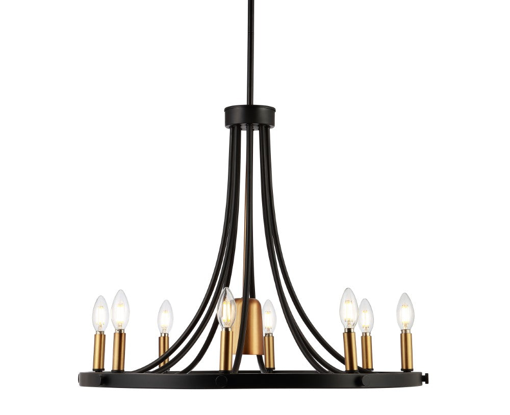 Mansfield Adjustable Iron Transitional Modern LED Chandelier