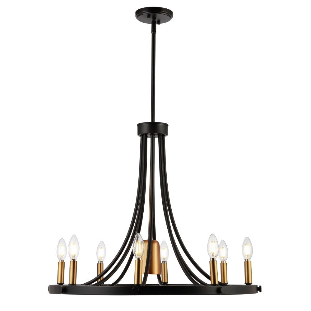 Mansfield Adjustable Iron Transitional Modern LED Chandelier