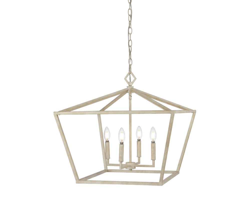 Zoar 23" 4-Light Adjustable Iron Rustic Glam LED Pendant