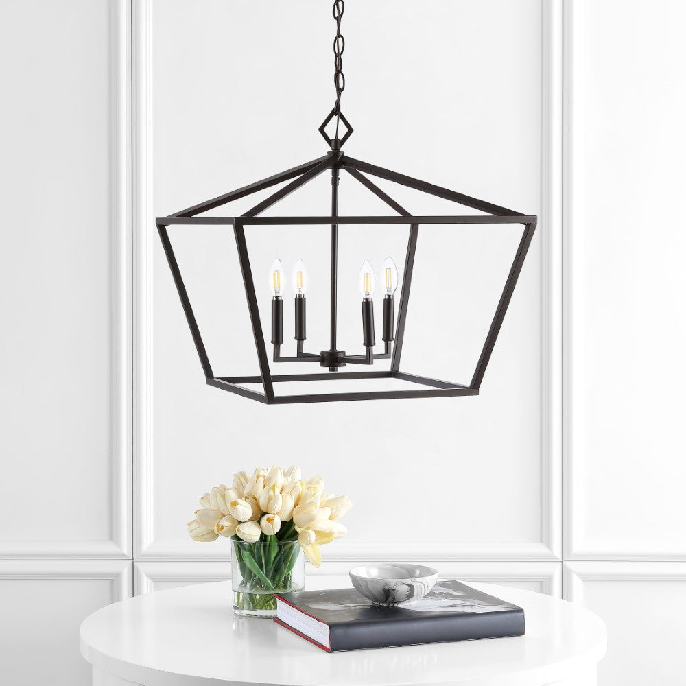 Zoar 23" 4-Light Adjustable Iron Rustic Glam LED Pendant