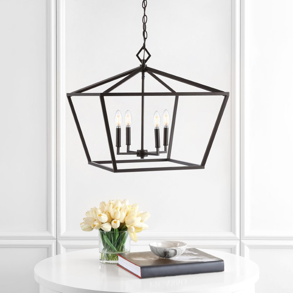 Zoar 23" 4-Light Adjustable Iron Rustic Glam LED Pendant