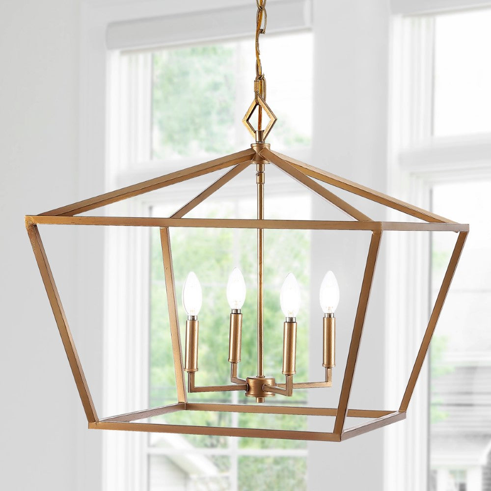 Zoar 23" 4-Light Adjustable Iron Rustic Glam LED Pendant