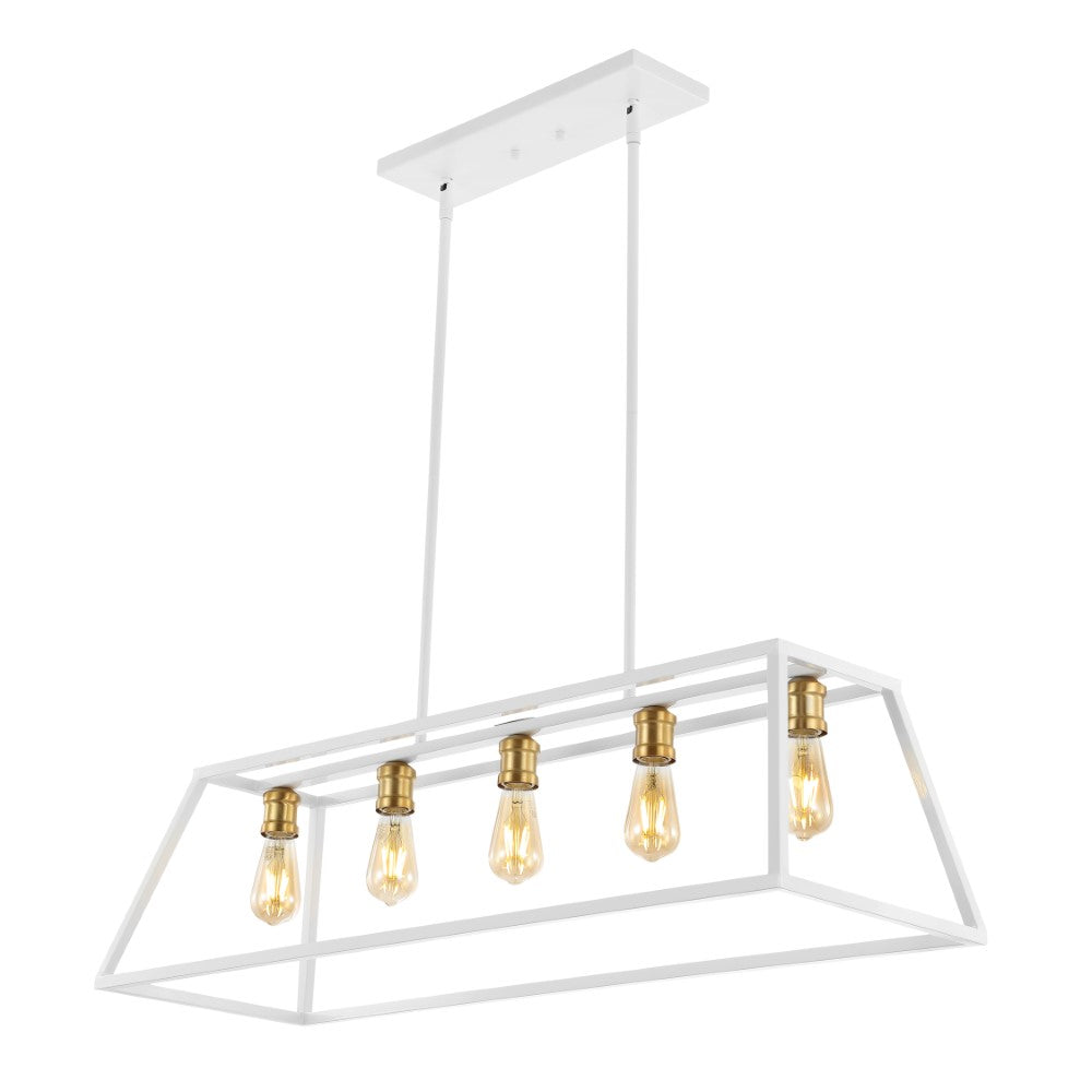 Moores Adjustable Iron Farmhouse Vintage LED Dimmable Pendant