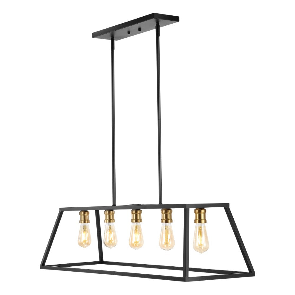 Moores Adjustable Iron Farmhouse Vintage LED Dimmable Pendant