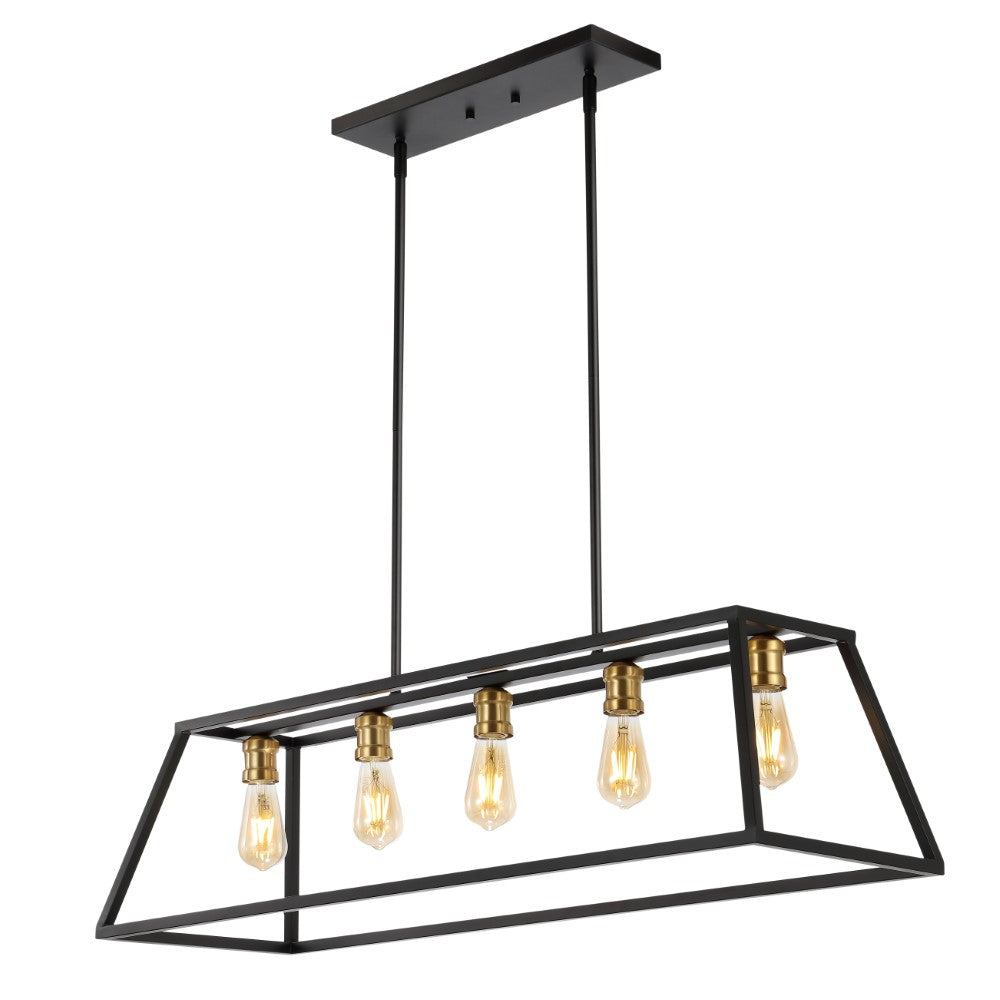 Moores Adjustable Iron Farmhouse Vintage LED Dimmable Pendant