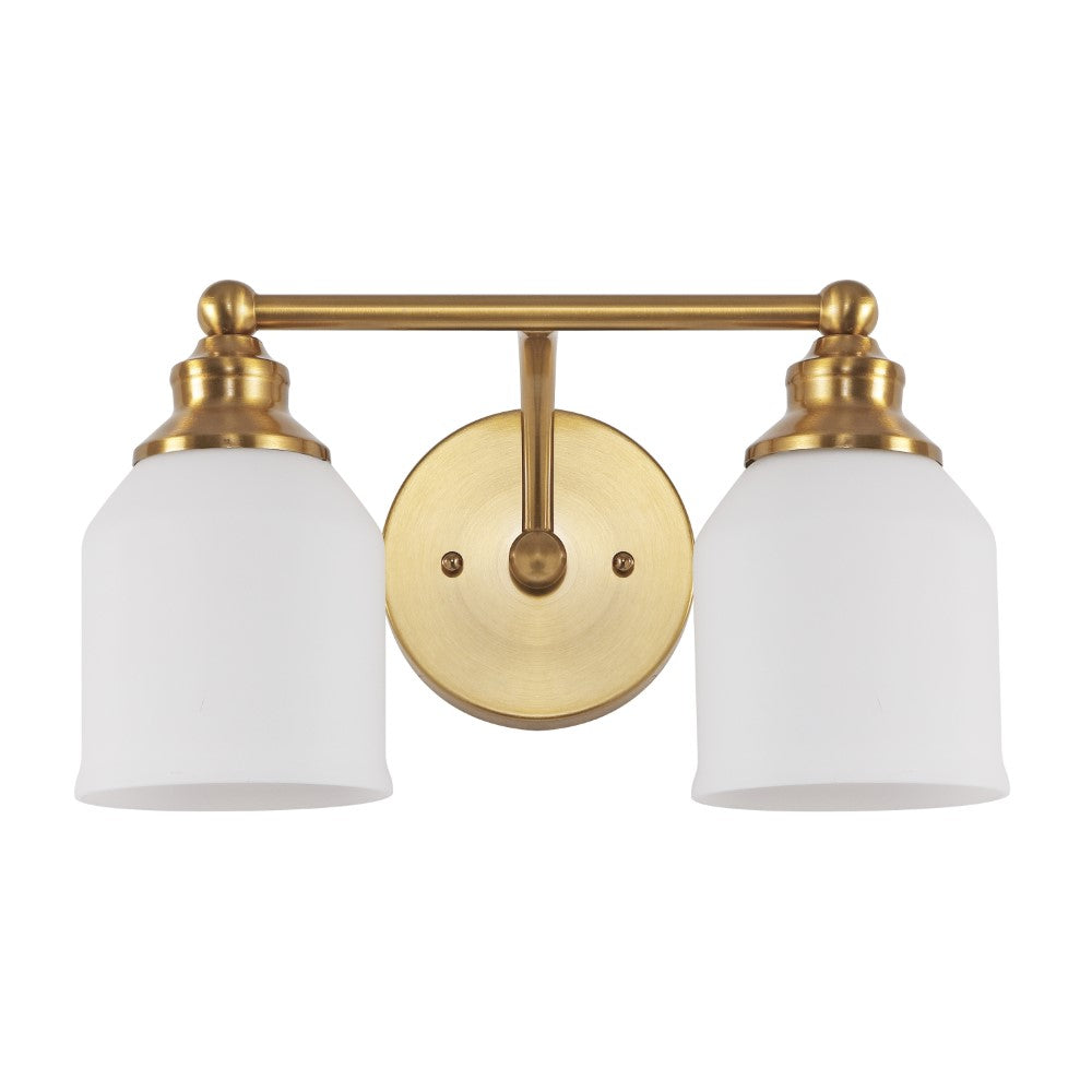 Berkley Iron/Frosted Glass Farmhouse Cottage LED Vanity Light