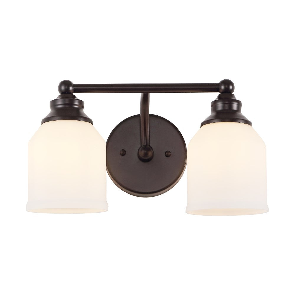 Berkley Iron/Frosted Glass Farmhouse Cottage LED Vanity Light