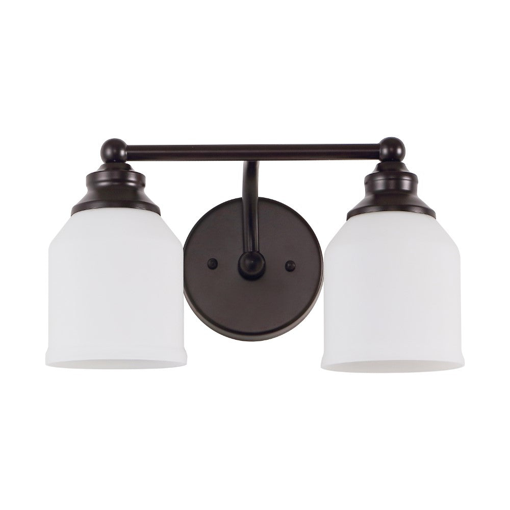 Berkley Iron/Frosted Glass Farmhouse Cottage LED Vanity Light
