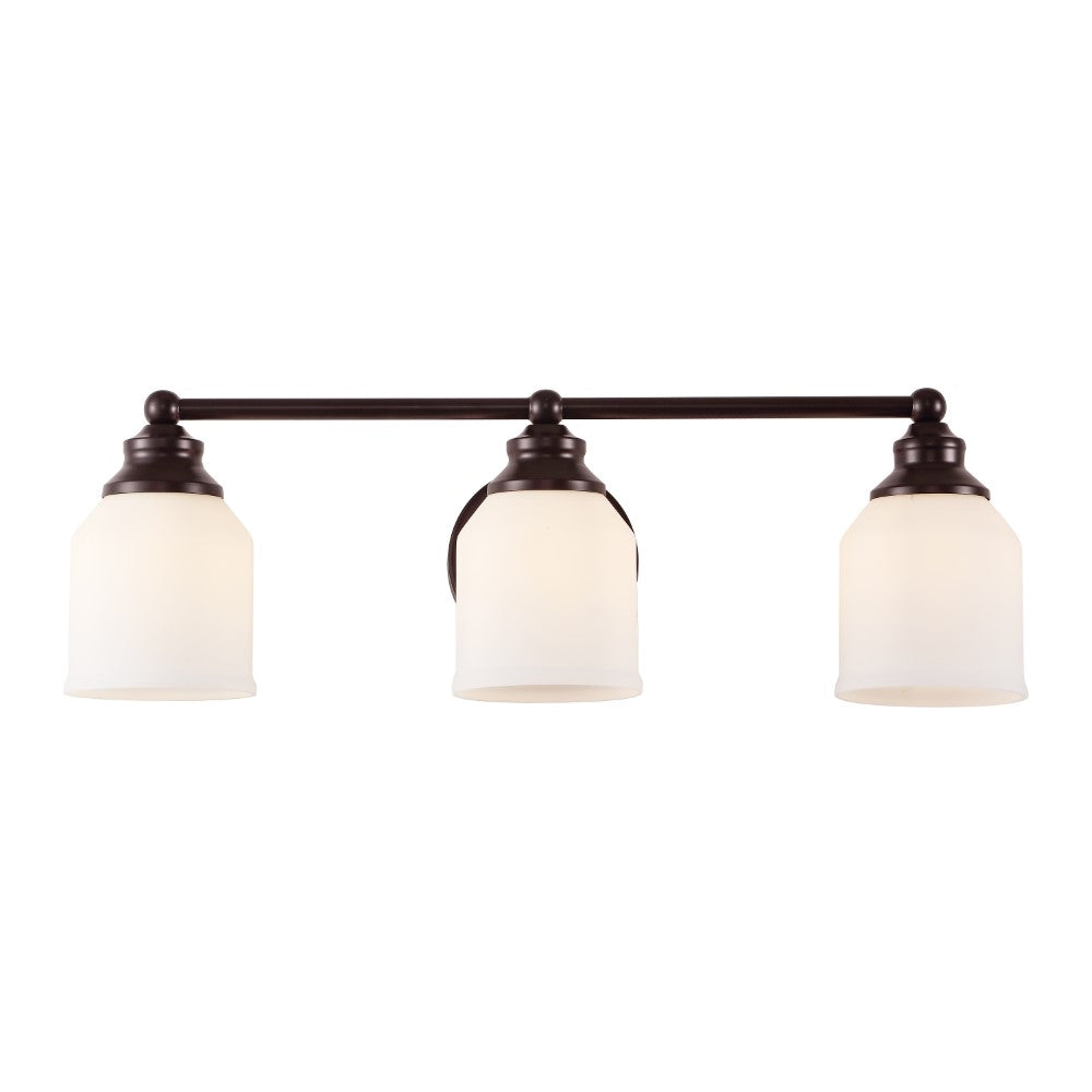 Berkley Iron/Frosted Glass Farmhouse Cottage LED Vanity Light