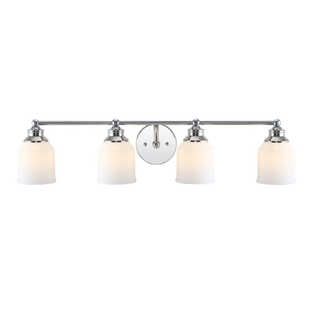 Berkley Iron/Frosted Glass Farmhouse Cottage LED Vanity Light