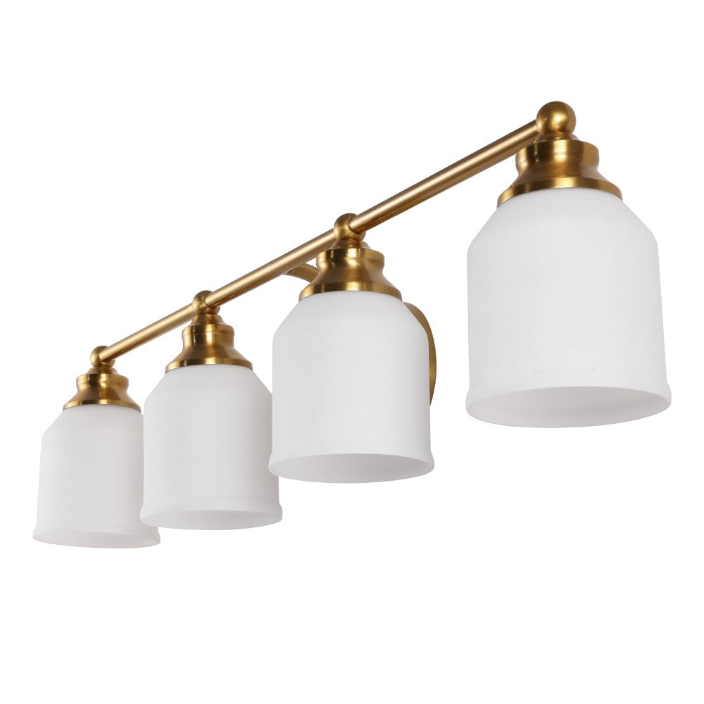Berkley Iron/Frosted Glass Farmhouse Cottage LED Vanity Light