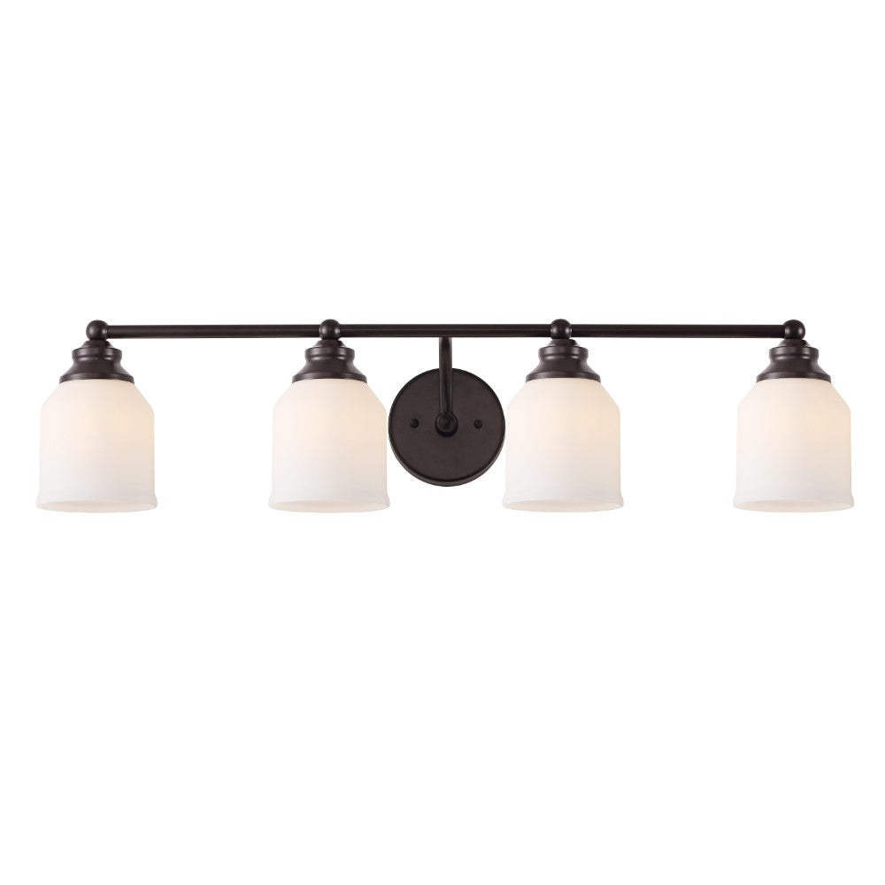 Berkley Iron/Frosted Glass Farmhouse Cottage LED Vanity Light