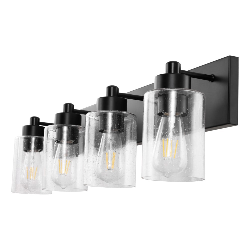 Margaret Seeded Glass/Iron Modern Contemporary LED Vanity Light