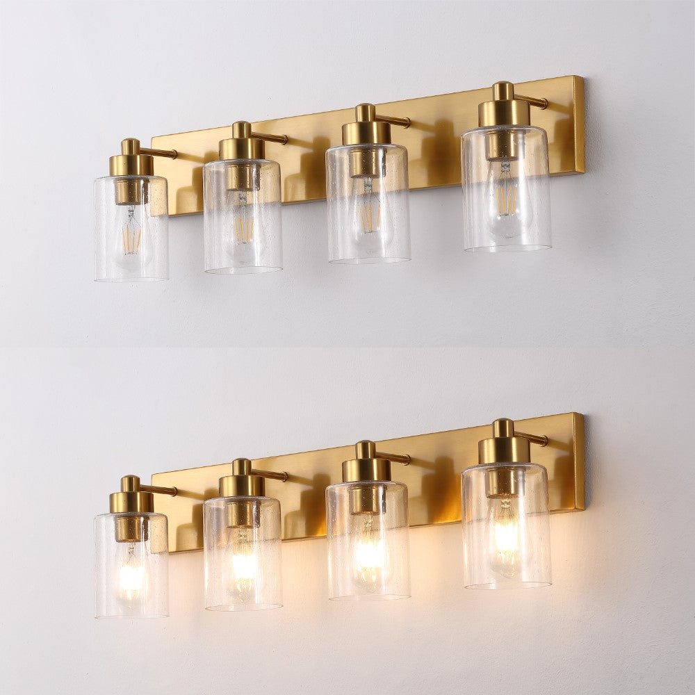 Margaret Seeded Glass/Iron Modern Contemporary LED Vanity Light