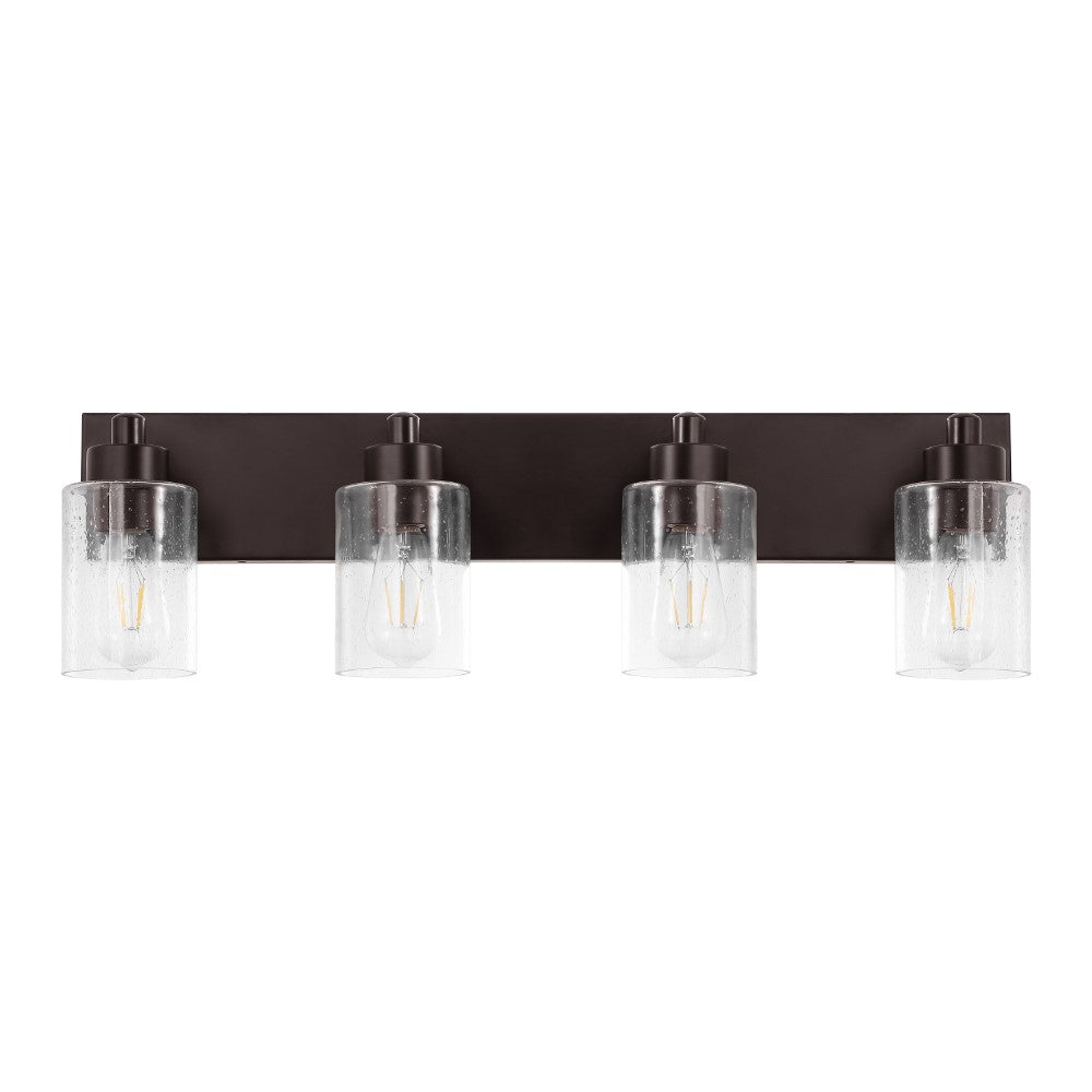 Margaret Seeded Glass/Iron Modern Contemporary LED Vanity Light