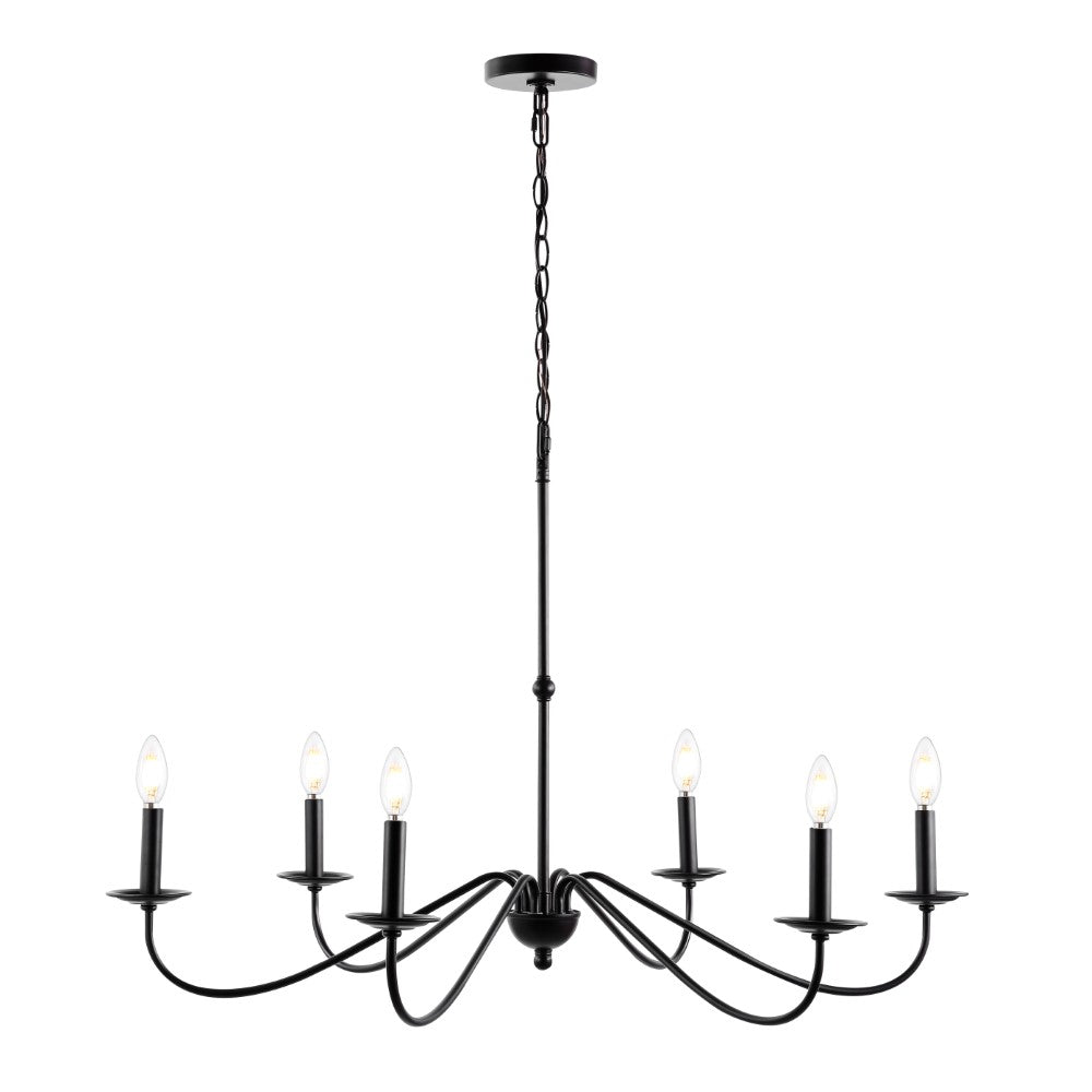 Bernice 34.75" Bohemian Farmhouse Iron LED Chandelier