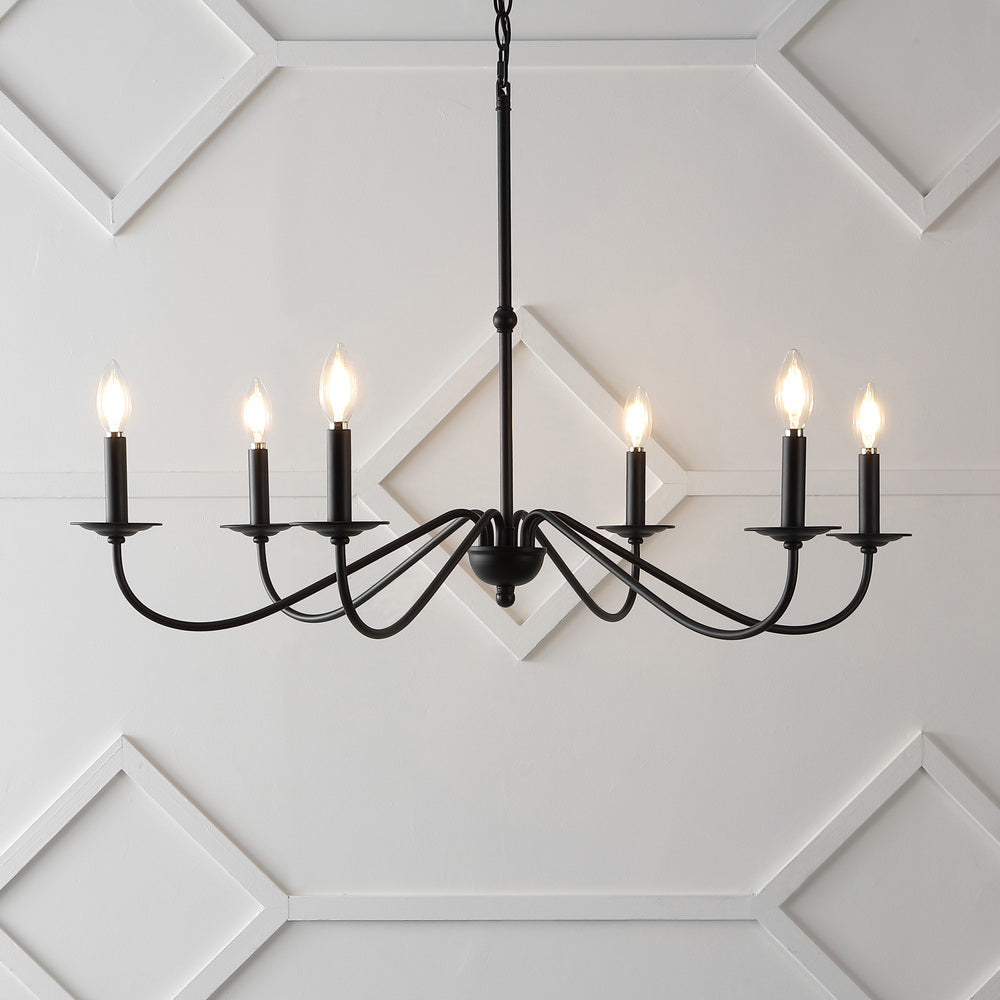 Bernice 34.75" Bohemian Farmhouse Iron LED Chandelier