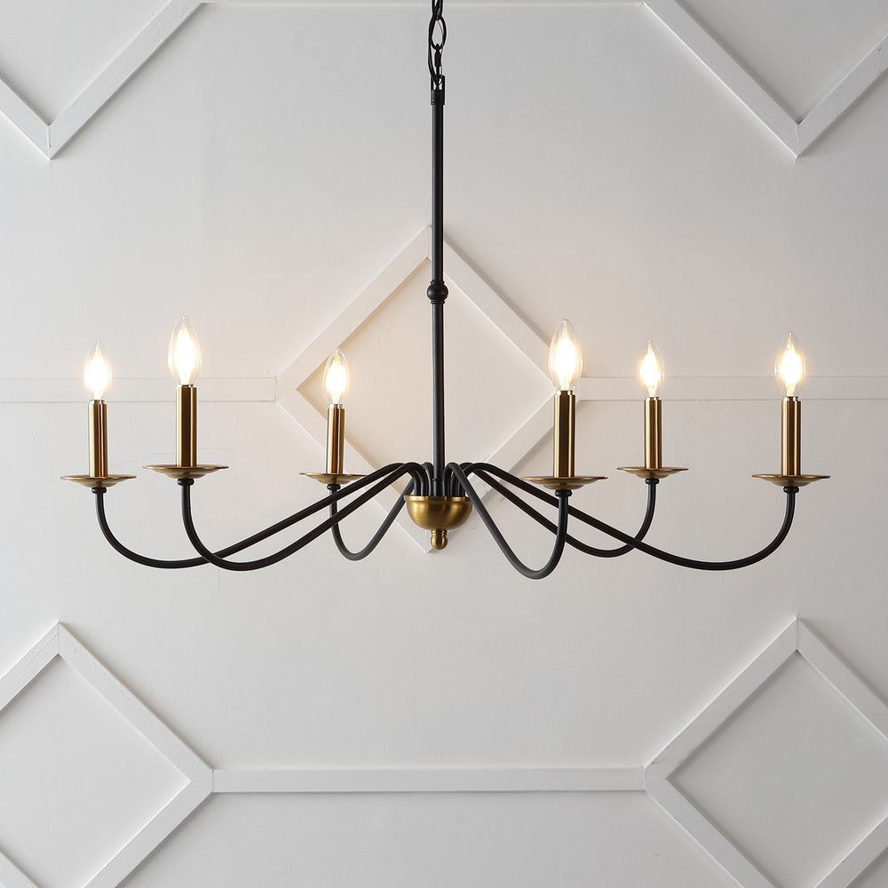 Bernice 34.75" Bohemian Farmhouse Iron LED Chandelier