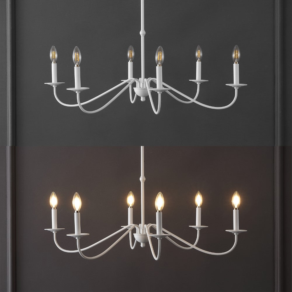 Bernice 34.75" Bohemian Farmhouse Iron LED Chandelier