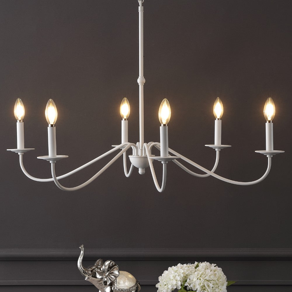 Bernice 34.75" Bohemian Farmhouse Iron LED Chandelier