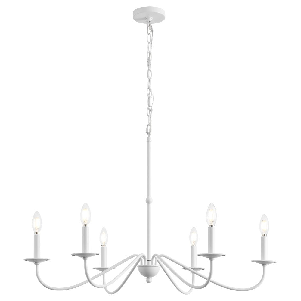 Bernice 34.75" Bohemian Farmhouse Iron LED Chandelier