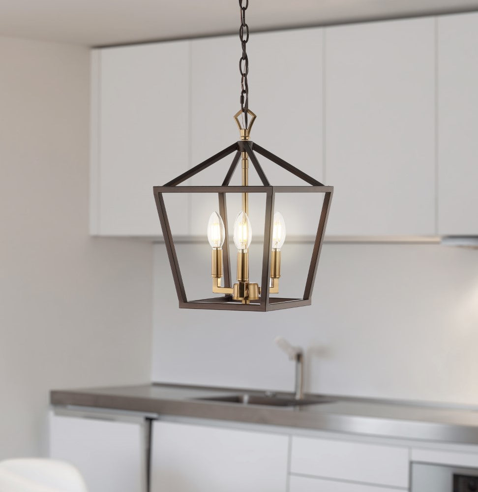 Iris 10" Iron Classic Modern Lantern LED Pendant