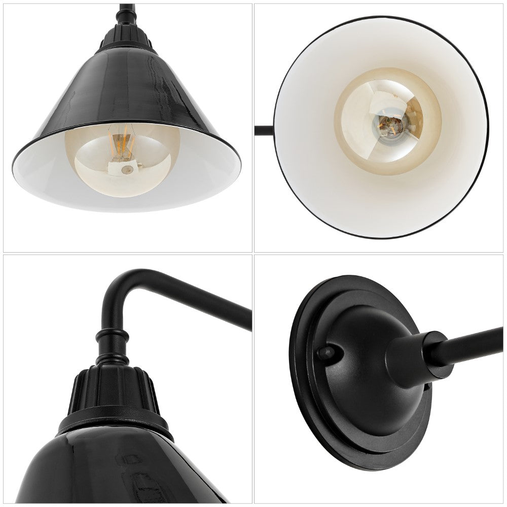 Croydon 9.63" Farmhouse Industrial Indoor/Outdoor Iron LED Gooseneck Arm Outdoor Sconce