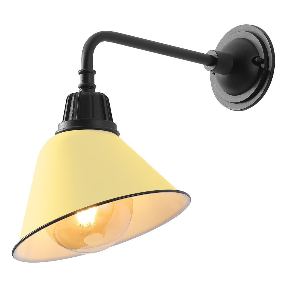 Croydon 9.63" Farmhouse Industrial Indoor/Outdoor Iron LED Gooseneck Arm Outdoor Sconce