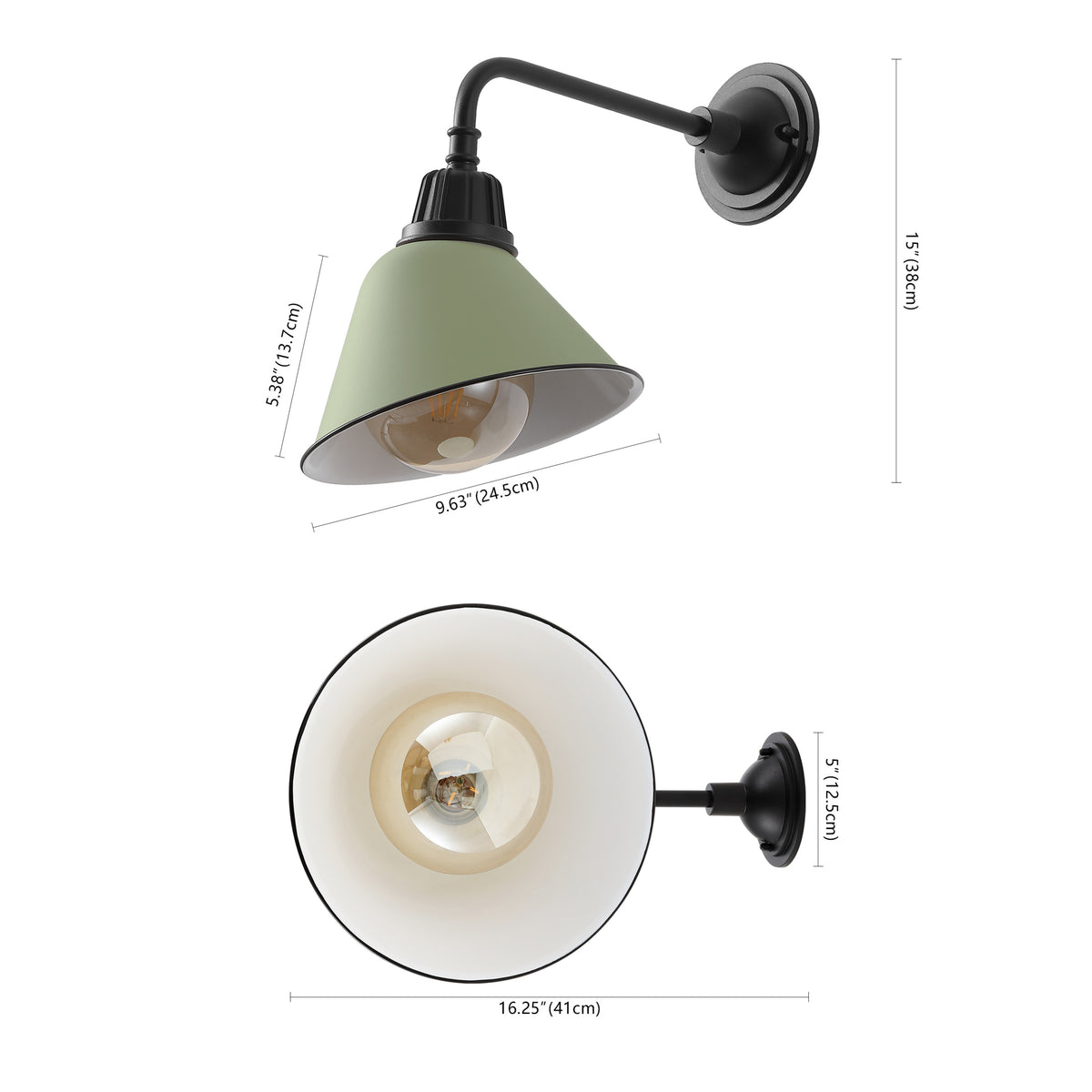 Croydon 9.63" Farmhouse Industrial Indoor/Outdoor Iron LED Gooseneck Arm Outdoor Sconce