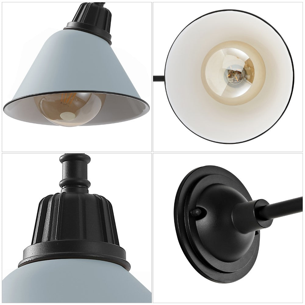 Croydon 9.63" Farmhouse Industrial Indoor/Outdoor Iron LED Gooseneck Arm Outdoor Sconce