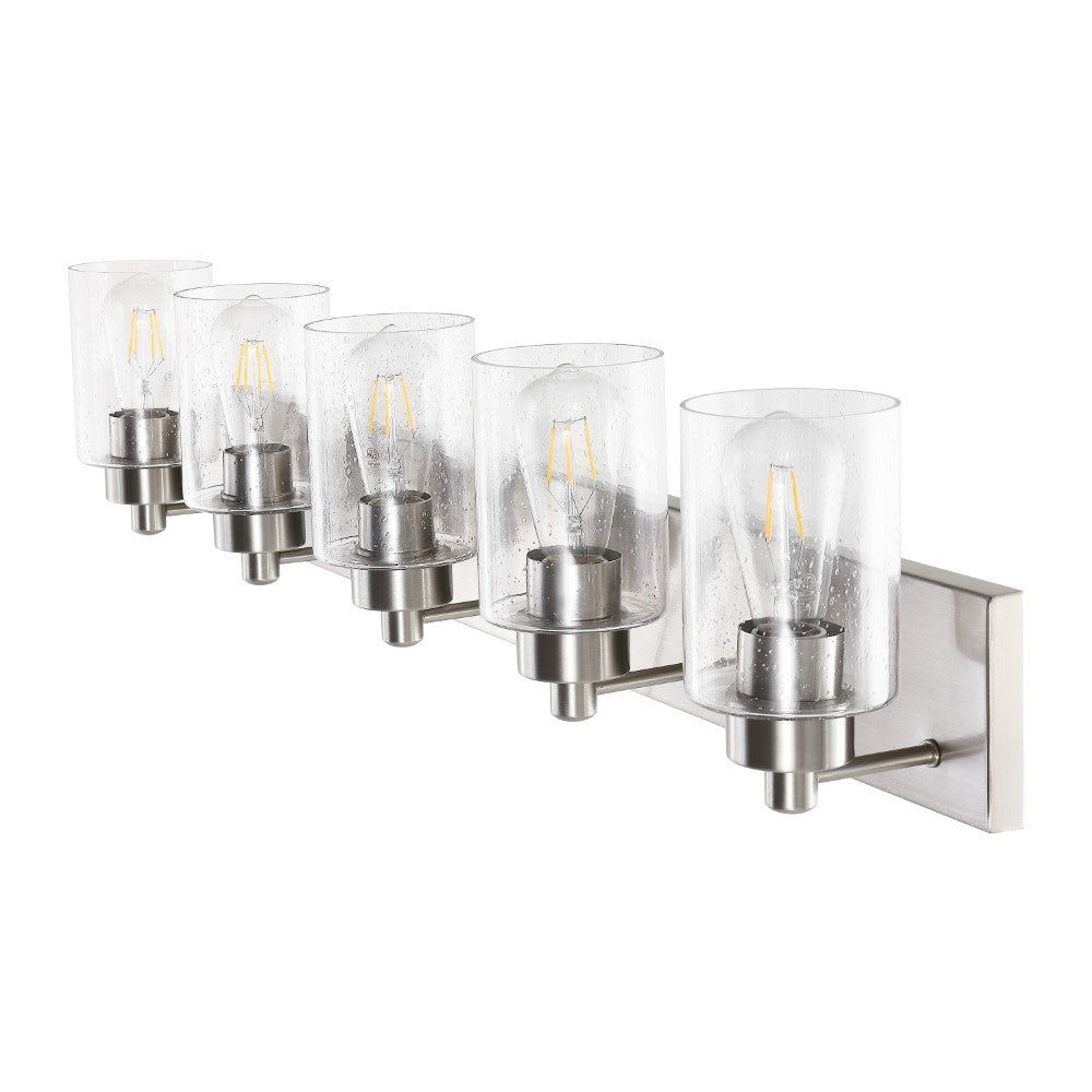 Margaret Seeded Glass/Iron Modern Contemporary LED Vanity Light