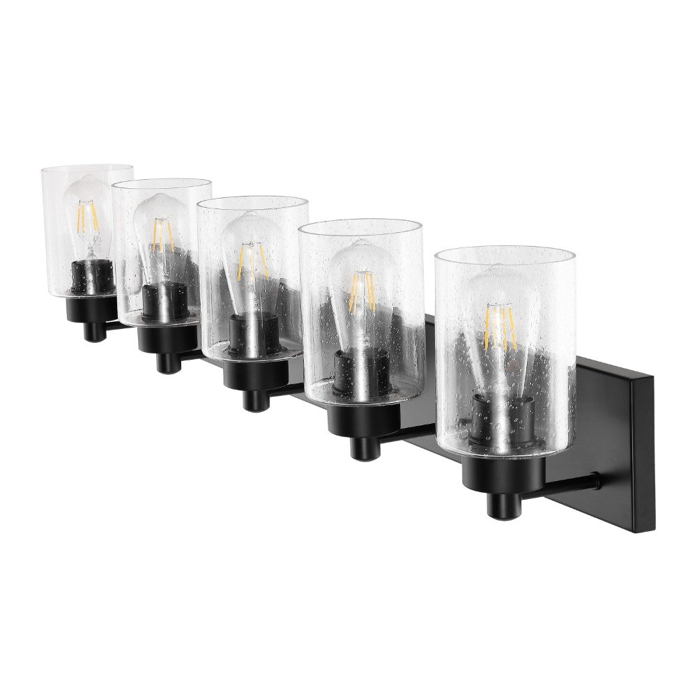 Margaret Seeded Glass/Iron Modern Contemporary LED Vanity Light