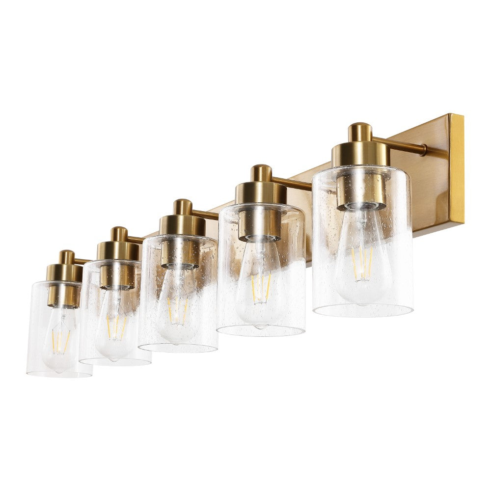 Margaret Seeded Glass/Iron Modern Contemporary LED Vanity Light