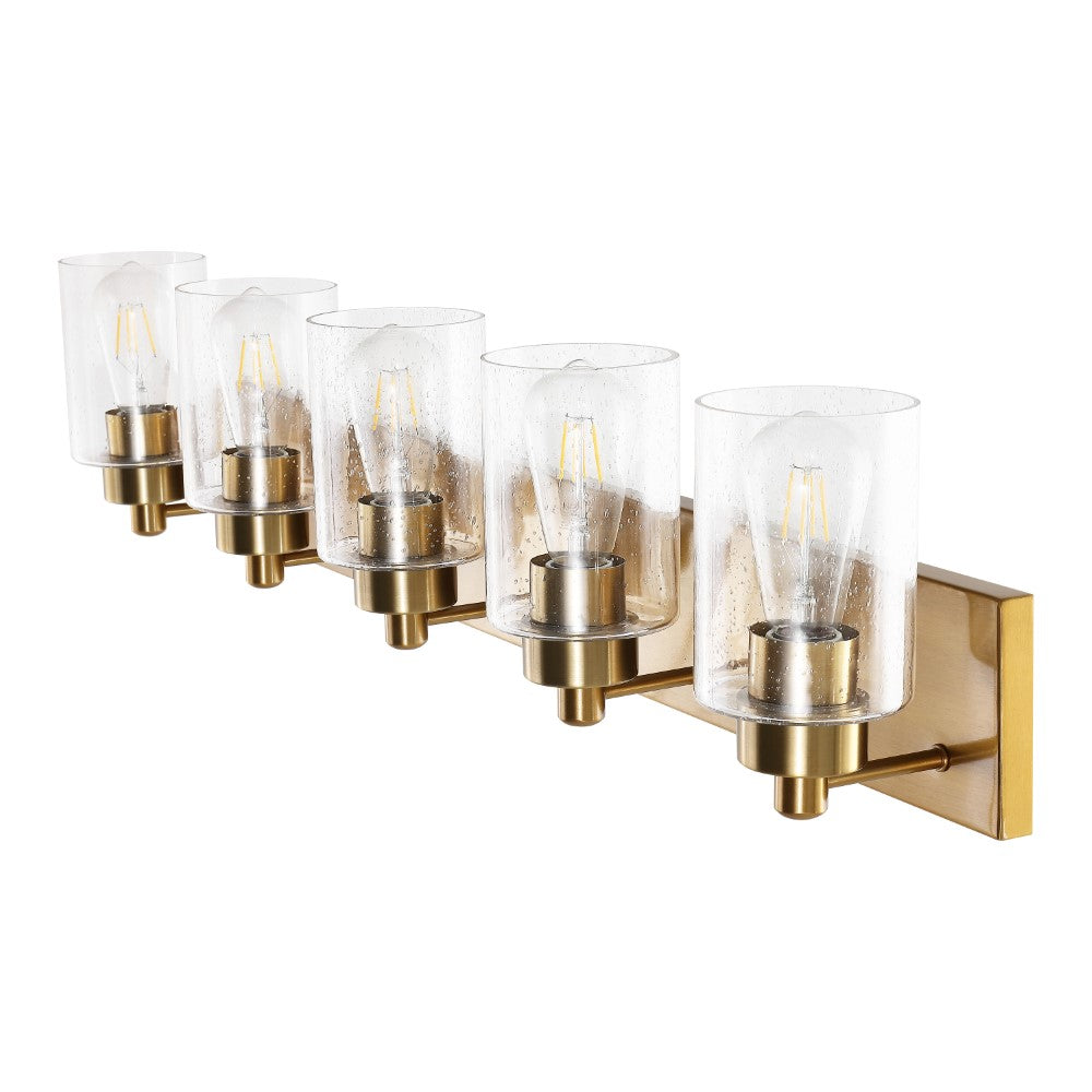 Margaret Seeded Glass/Iron Modern Contemporary LED Vanity Light