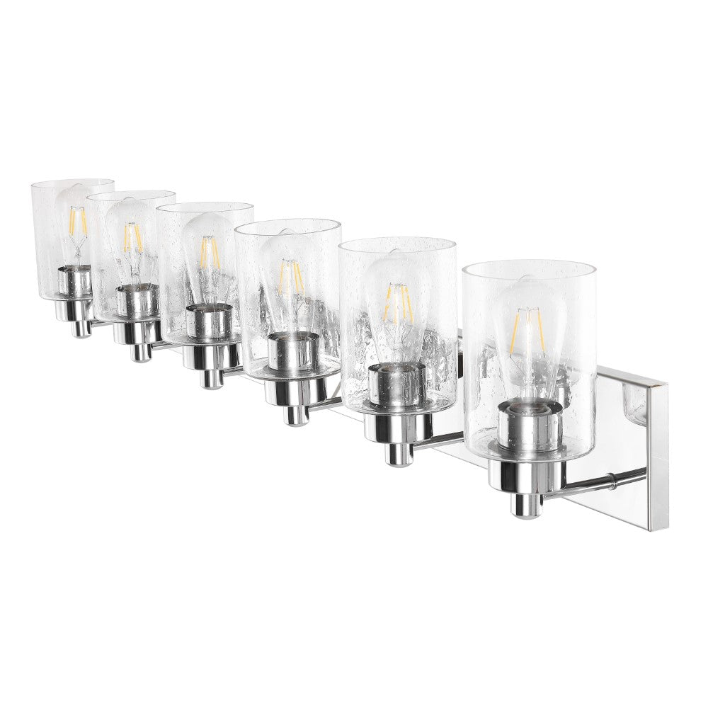 Margaret Seeded Glass/Iron Modern Contemporary LED Vanity Light