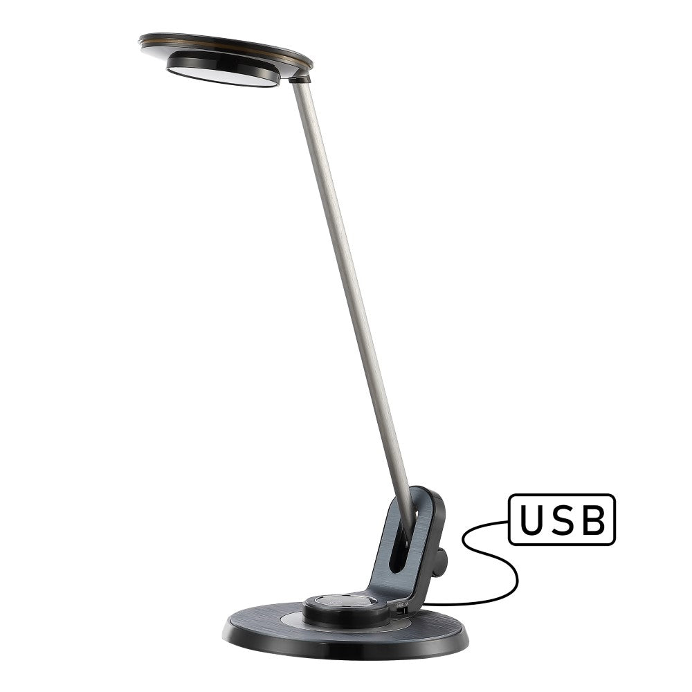 Pena 18.5" Aluminum Contemporary Minimalist Adjustable Dimmable USB Charging LED Task Lamp
